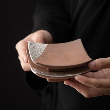 Plateau de tapis de pot à la chaleur à la chaleur à la chaleur en argent à la main à la main