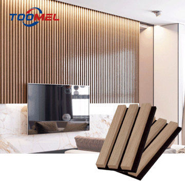 Wooden Slat Akupanel - Decorative Acoustic Panel for Living Room and Hotel Walls
