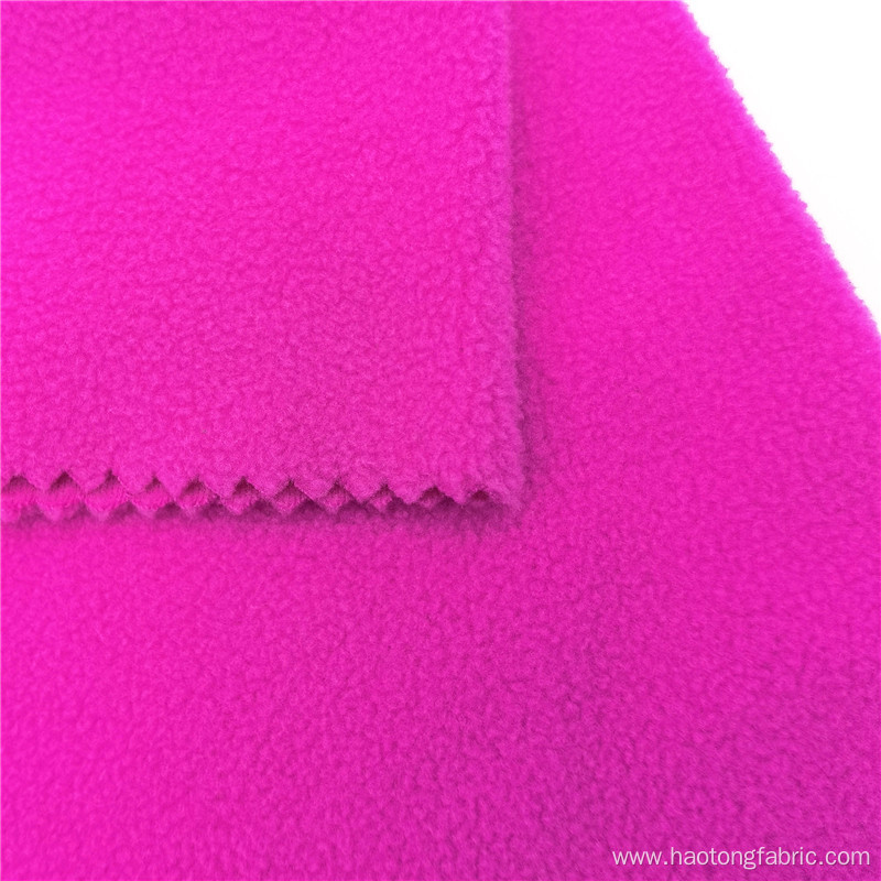 Pure Color Double Sided Fleece Polar Knit Fabric