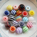 U Pick Colors 500Pcs 12MM Loose Striped Plastic Resin Jewelry Cheap Wholesale Beads For Charm Bracelet