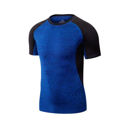 Men Fitness Quick Dry Sports Tights T-shirt