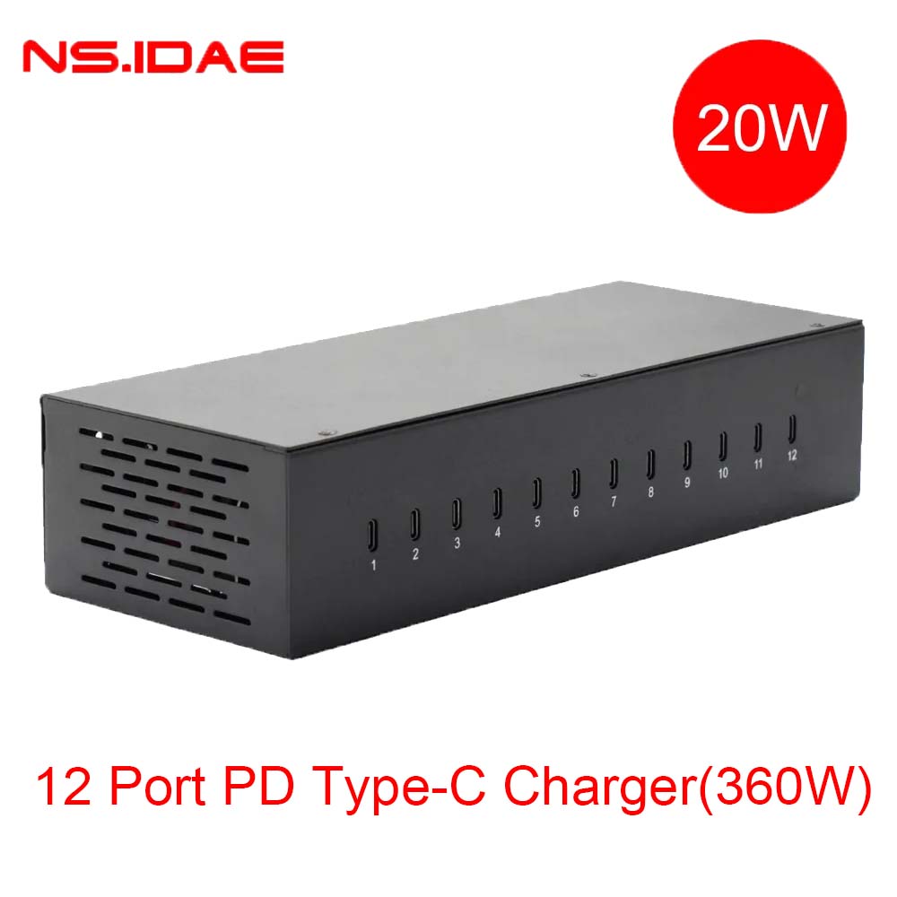 12-poorts Type-C High-Power Charger