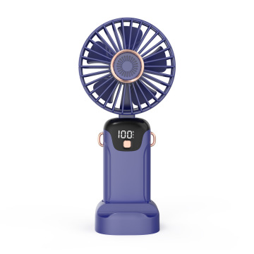 Rechargeable Foldable Portable Hand Fan with Phone Holder and Neck Fan