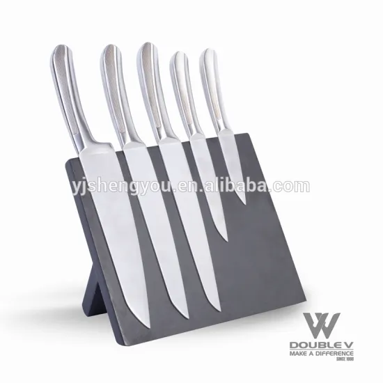 5pc steel head knife set with pom handle cheap price