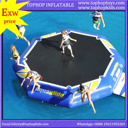 chinese manufacturer water park equipment inflatable sports water jumping bed trampoline