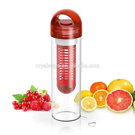 USA market bpa free infuser plastic water bottle with easy carrying handle