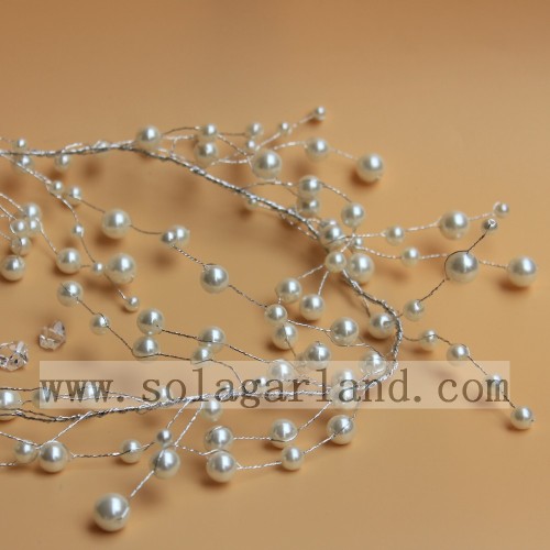 Artificial Pearl Beaded Tree Branches Spray For Centerpieces