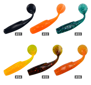 125G Canned T Shaped Tail Soft Plastic Fishing Lure Set - American