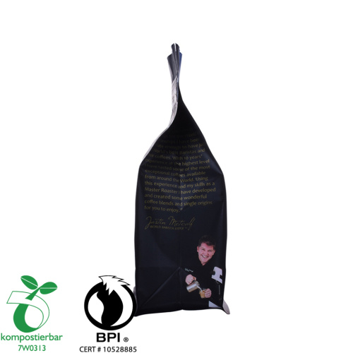 Stand up Zipper Coffee Plastic Packaging Bag with Flat Bottom