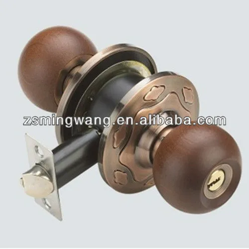 hotel elegant wooden tubular knob lock