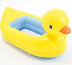 inflatable yellow duck bath tub
