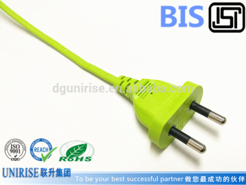 BIS india 2pin power cord with inline switch for lamp