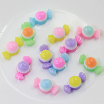 Resinas de espalda plana con forma de caramelo bonito colorido de lujo para niños DIY decoración de juguete espaciador de carcasa de teléfono artículos de joyería tienda