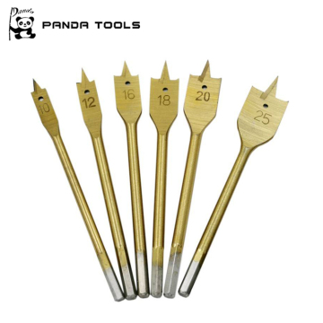 6pcs Titan beschichtet Hex Shank Spade Drill Bits 10-25 mm