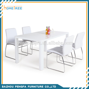 Modern dining room furniture high gloss mdf Dining table set