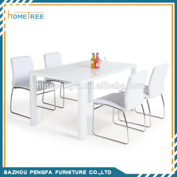 Modern dining room furniture high gloss mdf Dining table set