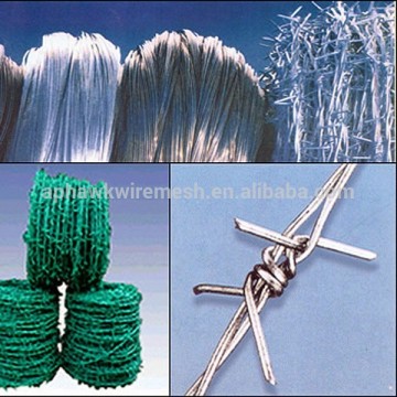 12*12 types 4 barbed Points PVC coated barb wire