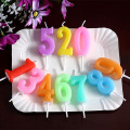 파라핀 왁스 번호 생일 케이크 용 생일 촛불