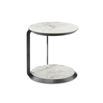 Marble sofa side table in living room