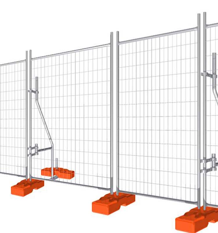 Edelstahl -Rohrverkehrsbarriere Temporärer Zaun