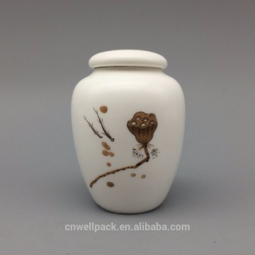 Different sizes colorful ceramic jars for cosmetic products