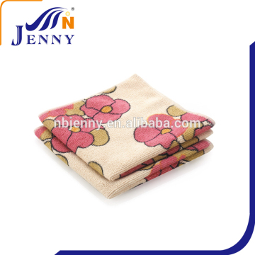 Efficient Decontamination Ability Flower Printed Microfiber Cleaning Cloth