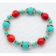 Pulsera coral turquesa rojo.