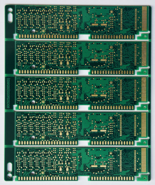 Vias metallization connect top and bottom layers