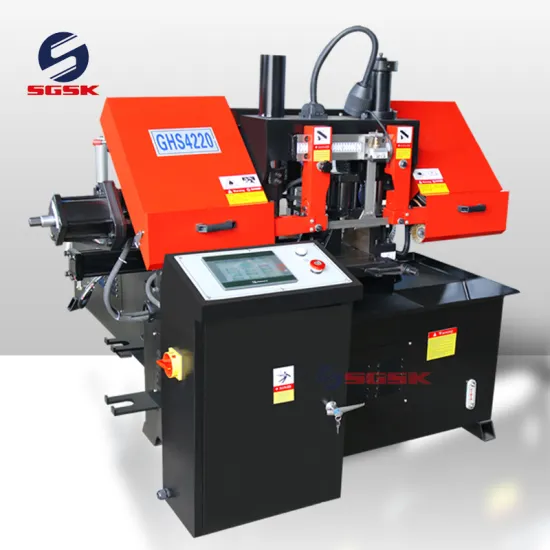 CNC Double Column Automatic Band Saw Machine GHS4220 for Metal