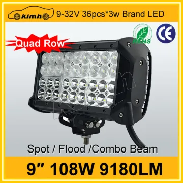 High power and IP68 waterproof 9'' 108W led offroad driving light