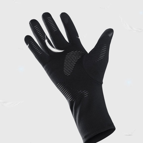 Custom Waterproof  thicken Warm Outdoor Bike Sports White Gloves