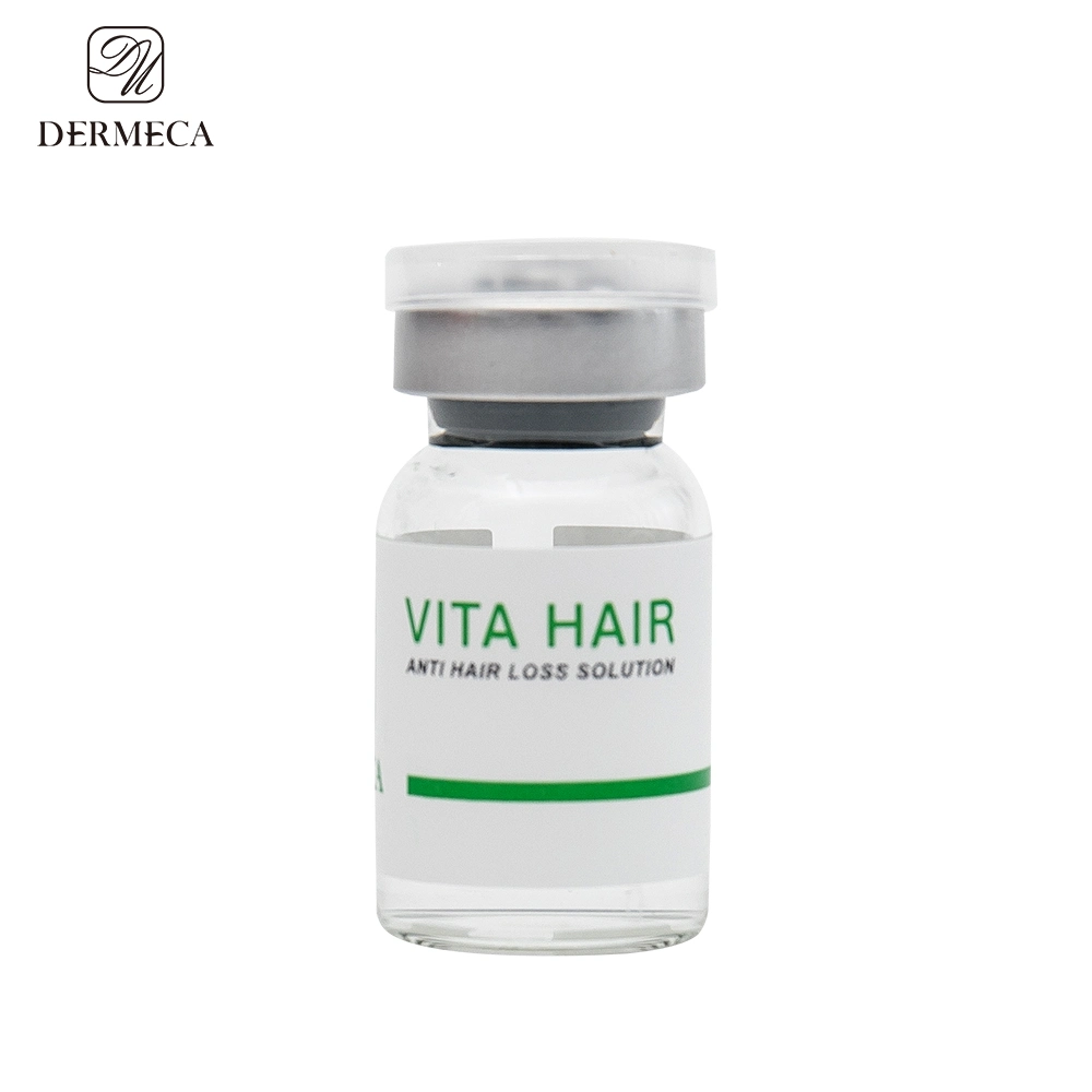 Dermeca Vita cabelo 5ml * 5Vials / caixa Mesoterapia cocktails injetável HA Sérum Anti Solução de Perda de Cabelo Hyalurônico Ácido Meso Crescimento de Cabelo Produtos Tratamento para Salão