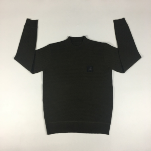 Men's Half-high Collar Thin Strip Sweater