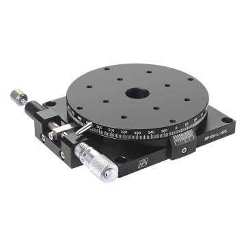 Etapă rotativă manuală optică din aliaj de aluminiu de precizie de 100 mm