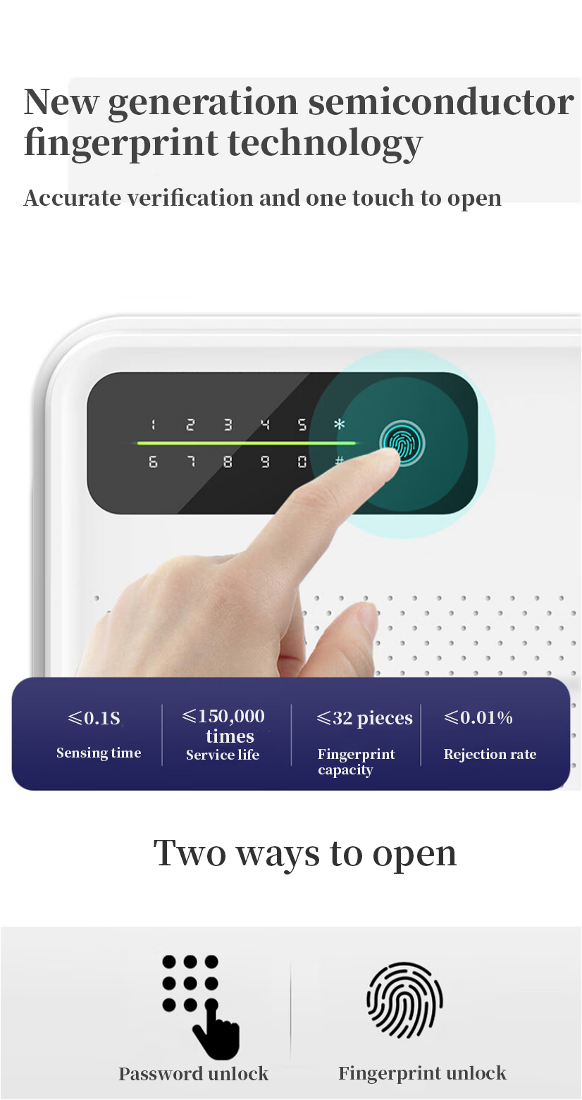 fingerprint money safe box