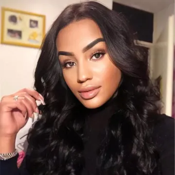 Natural Wave 13*4 Lace Frontal Human Virgin Hair Wigs Full Cuticle Aligned Unprocessed Indian Virgin Hair Wigs Body Wave