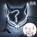 Máscara Kitsune brilhante de raposa LED