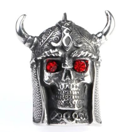 Bull head mask stainless steel finger rings