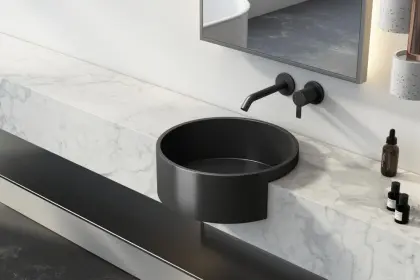 Meiao black pvd countertop bathroom basin