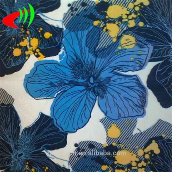 100 polyester print microfiber fabric peach skin fabric