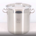 Straight-shaped stainless steel stock pot