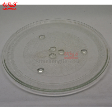 Transparent 28.5cm Microwave Safe Round Glass Plate