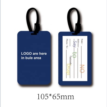 Custom Soft PVC Luggage Tags with Irregular Logo Pattern Artwork for Travel