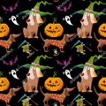 100% Polyester Halloween Organza Printed Skirt Fabric