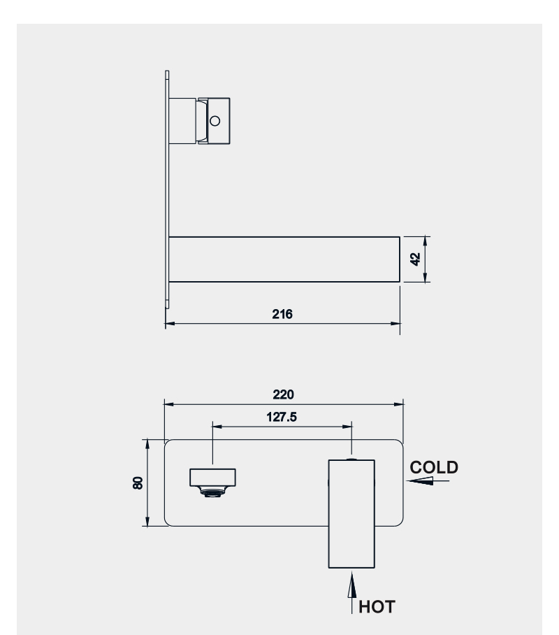 wall mounted basin faucet
