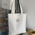 12oz Black/Beige 100% Tote Bag With Zipper Pocket