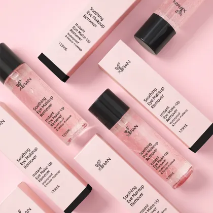 Private Label Natural Fluid Makeup Remover - Oil-Free 2-in-1 Eye Makeup Remover & Facial Cleanser