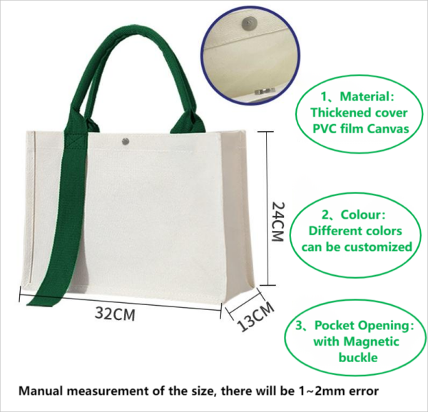 ถุงช้อปปิ้งผ้าใบที่นำกลับมาใช้ใหม่ได้ Custom Reusable Canvas Shopping Bag