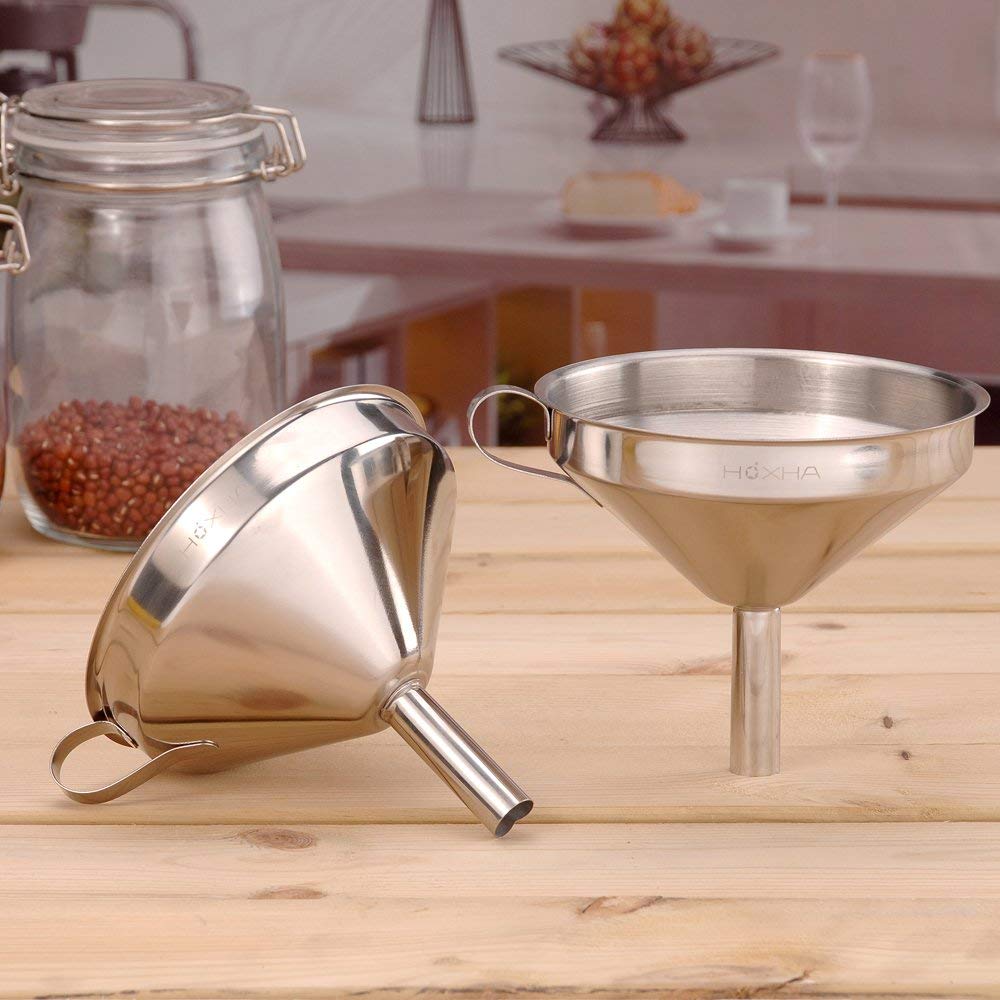 Stainless Steel Kitchen Funnel with Detachable Strainer