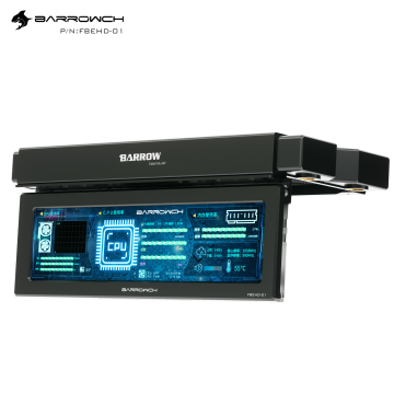 CORROWCH PC Raffreddamento ad acqua Espansione esterna Schermata del display TFT da 8,8 pollici con monitoraggio hardware AIDA 64, 5v Argb, FBEHD-01
